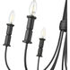 Potiss 6 Light 26 inch Matte Black Chandelier Ceiling Light